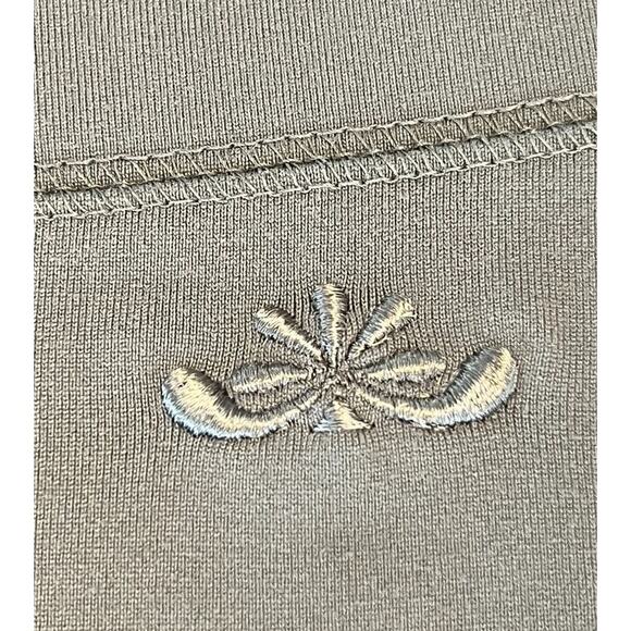 BEYOND YOGA Fold Over Waist Wide Leg Cropped Leggings L Gray Workout Gym Comfy - Picture 3 of 7